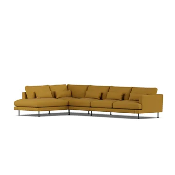 Bredhult sofa - Luiza Mustard 3972-black steel, 4-seater B2 - 1898