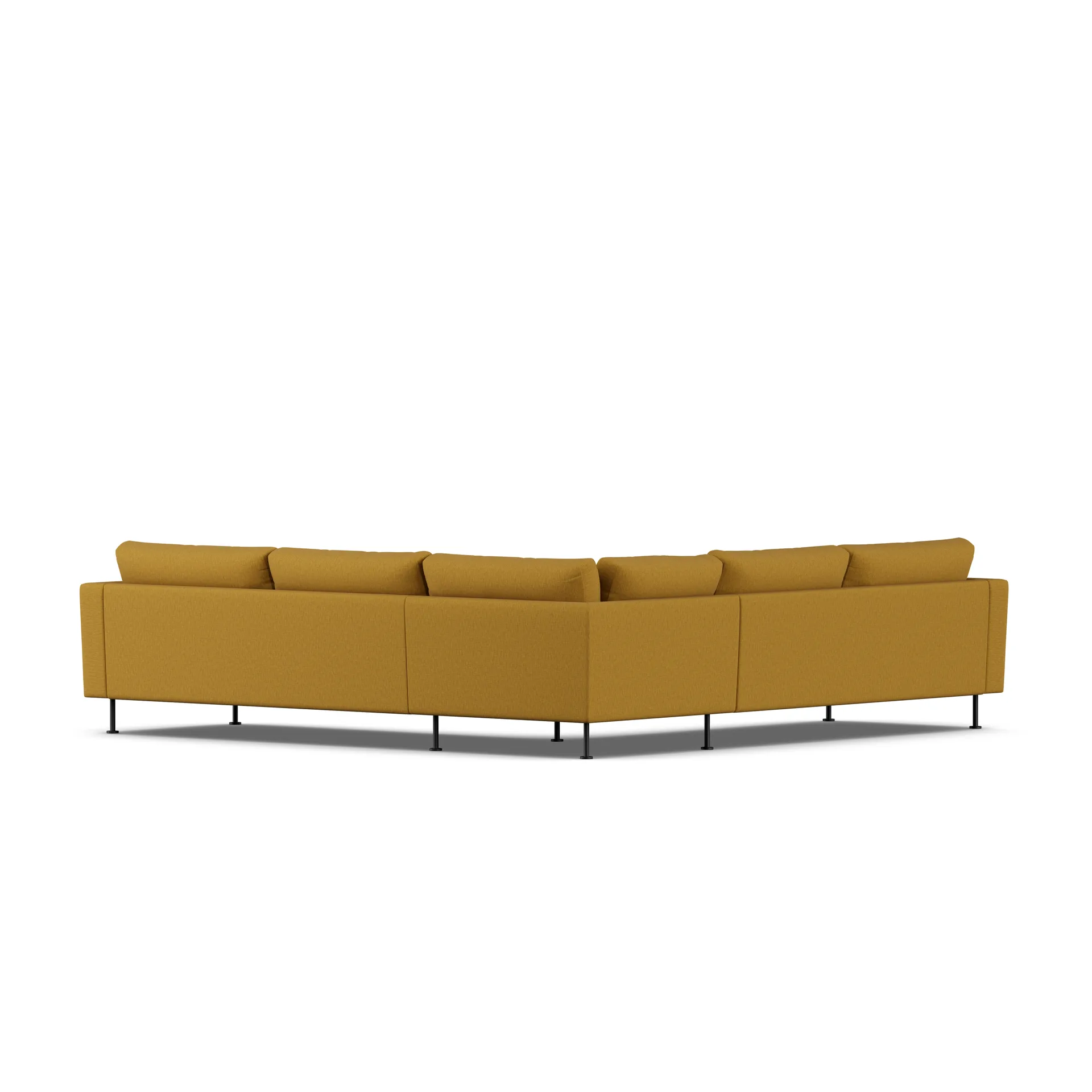 Bredhult sofa, Luiza Mustard 3972-black steel, corner sofa F 1898