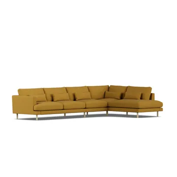 Bredhult sofa - Luiza Mustard 3972-white-oiled oak, 4-seater B1 - 1898