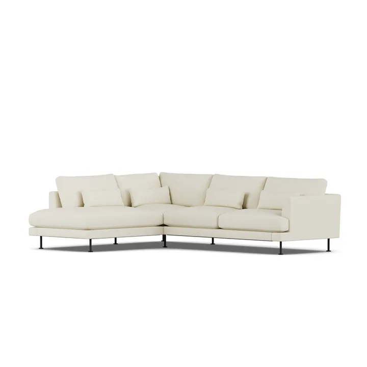 Bredhult sofa - Oslo Nature 1540-black steel, 3-seater A2 - 1898