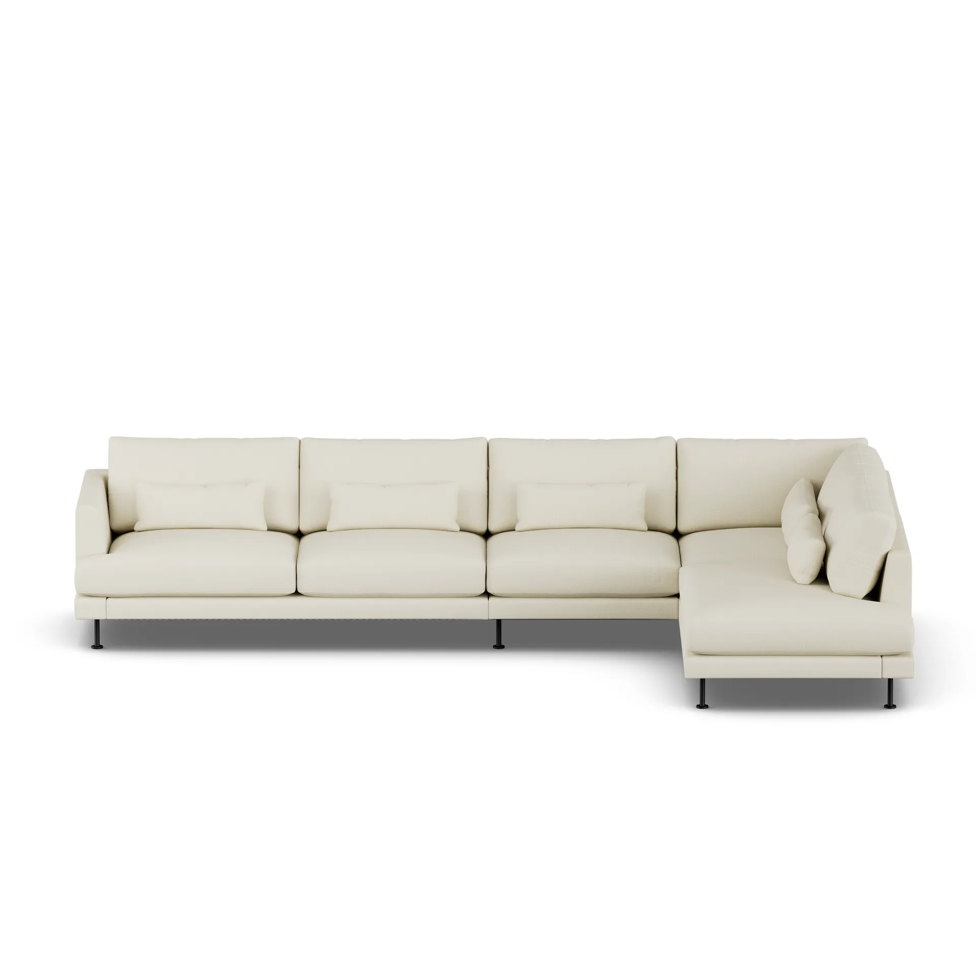 Bredhult sofa, Oslo Nature 1540-black steel, 4-seater B1 1898