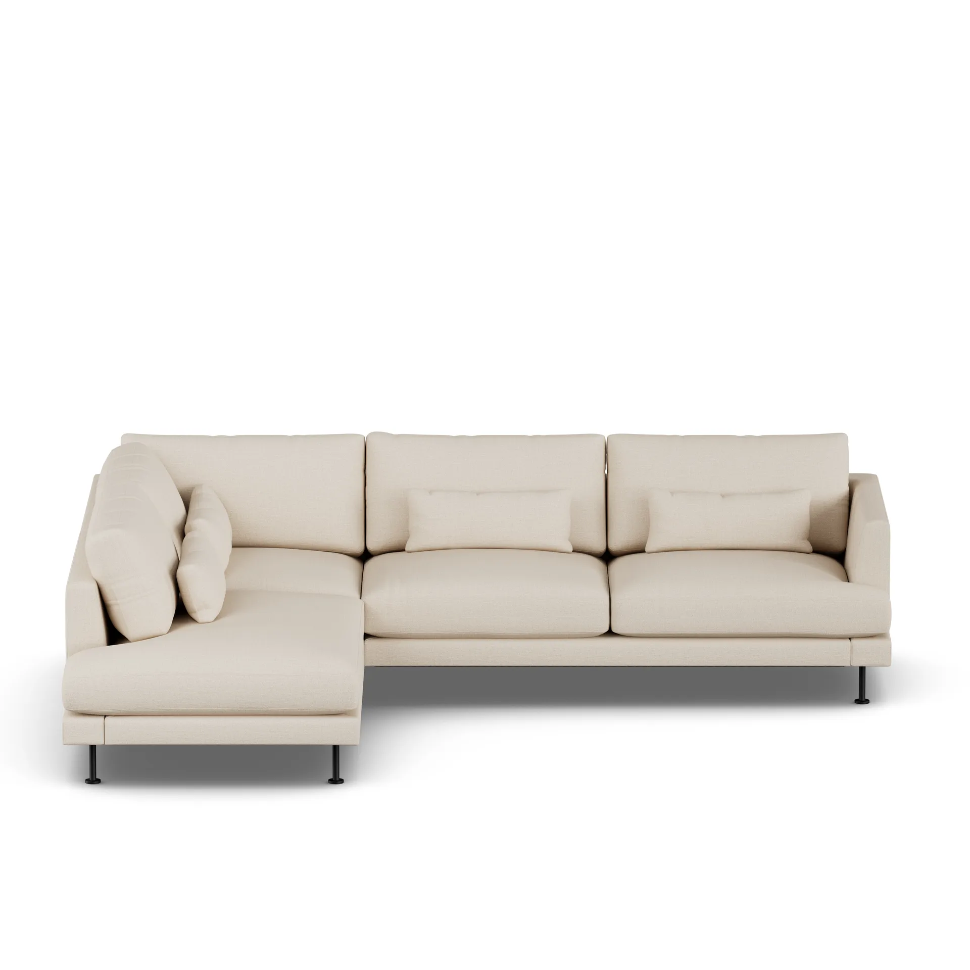 Bredhult sofa, Same Beige 6670-black steel, 3-seater A2 1898