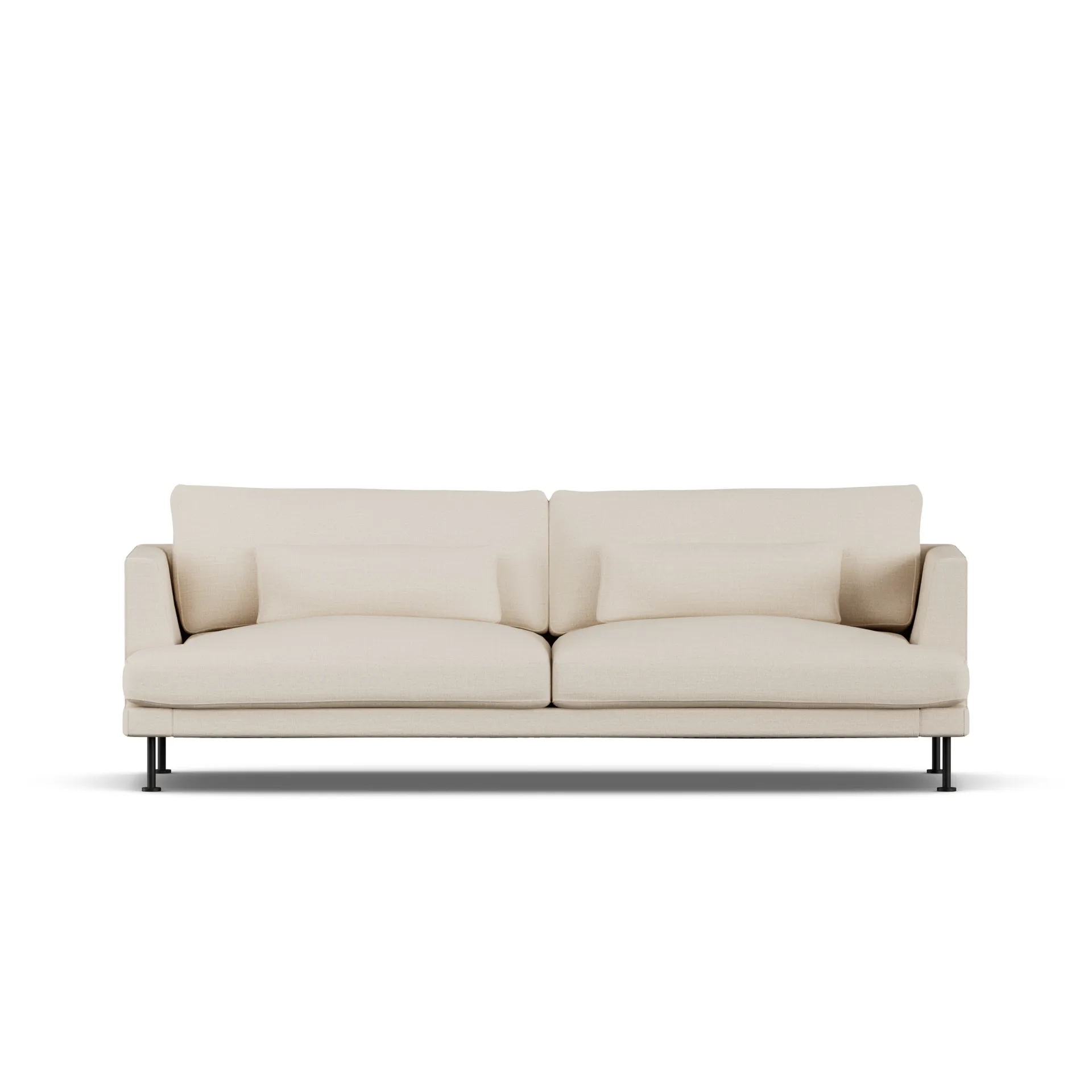 Bredhult sofa, Same Beige 6670-black steel, 3-seater 1898