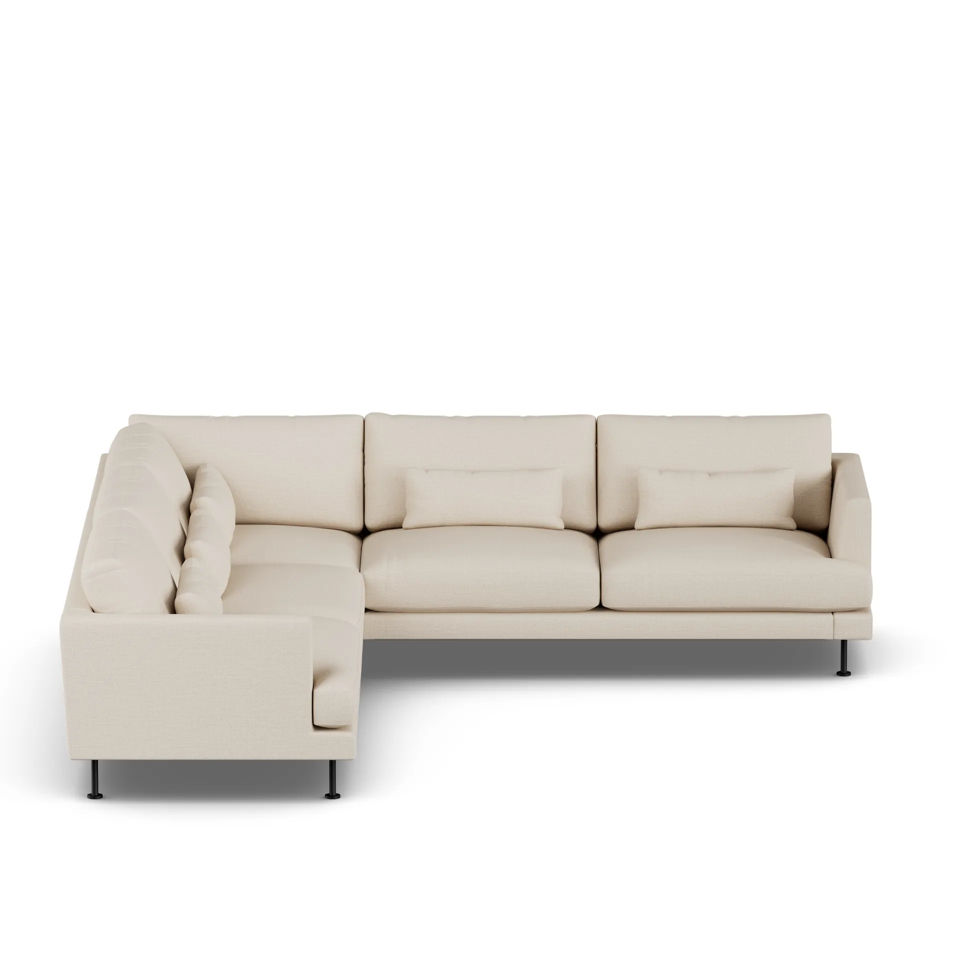 Bredhult sofa, Same Beige 6670-black steel, corner sofa F 1898