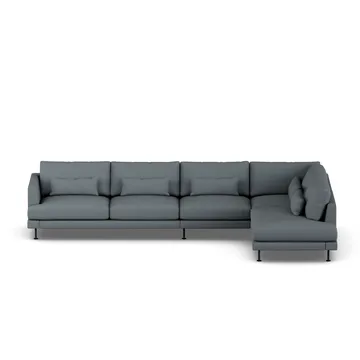 Bredhult sofa - Same Blue 6678-black steel, 4-seater B1 - 1898