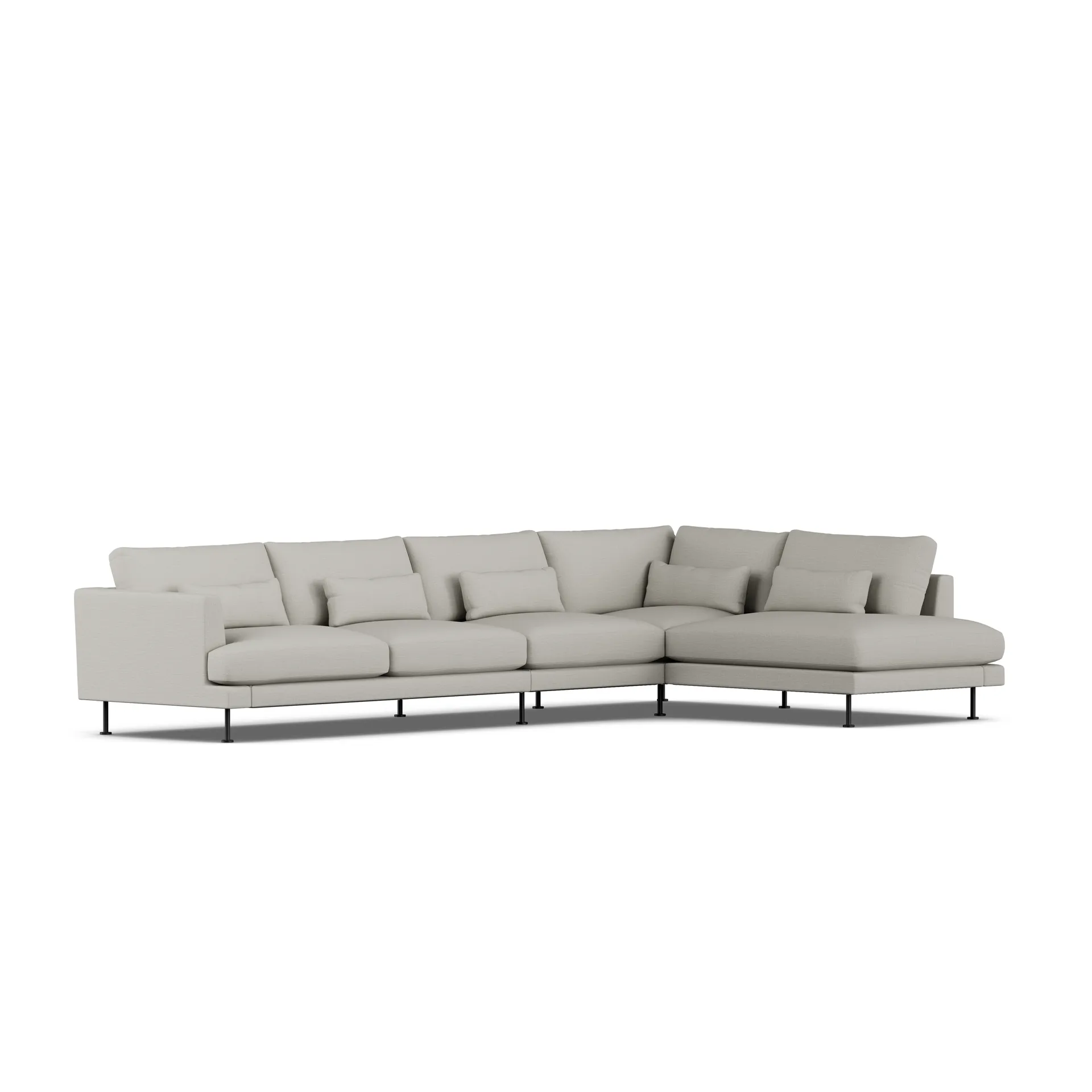 Bredhult sofa, Same Grey 6673-black steel, 4-seater B1 1898