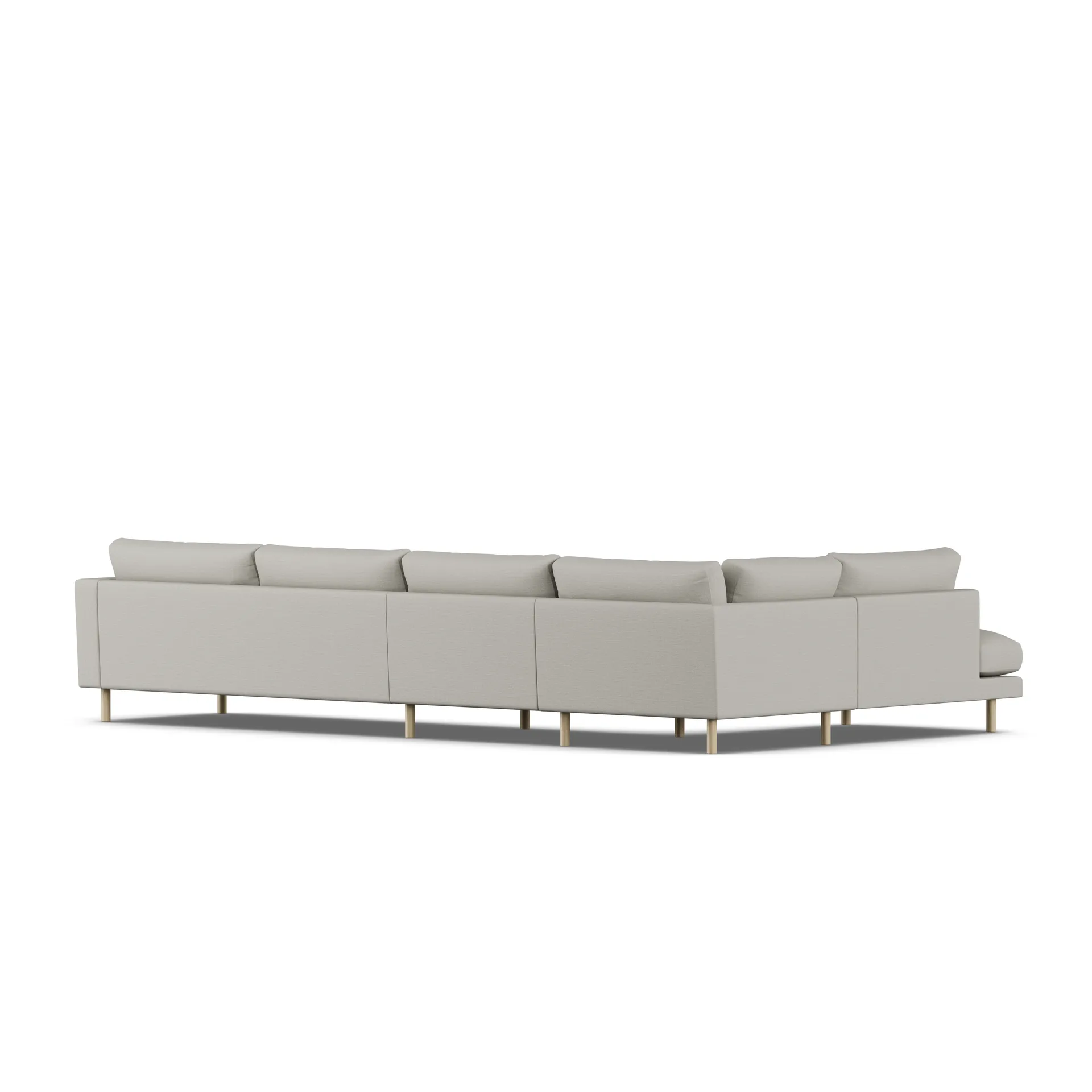 Bredhult sofa, Same Grey 6673-white-oiled oak, 4-seater B2 1898