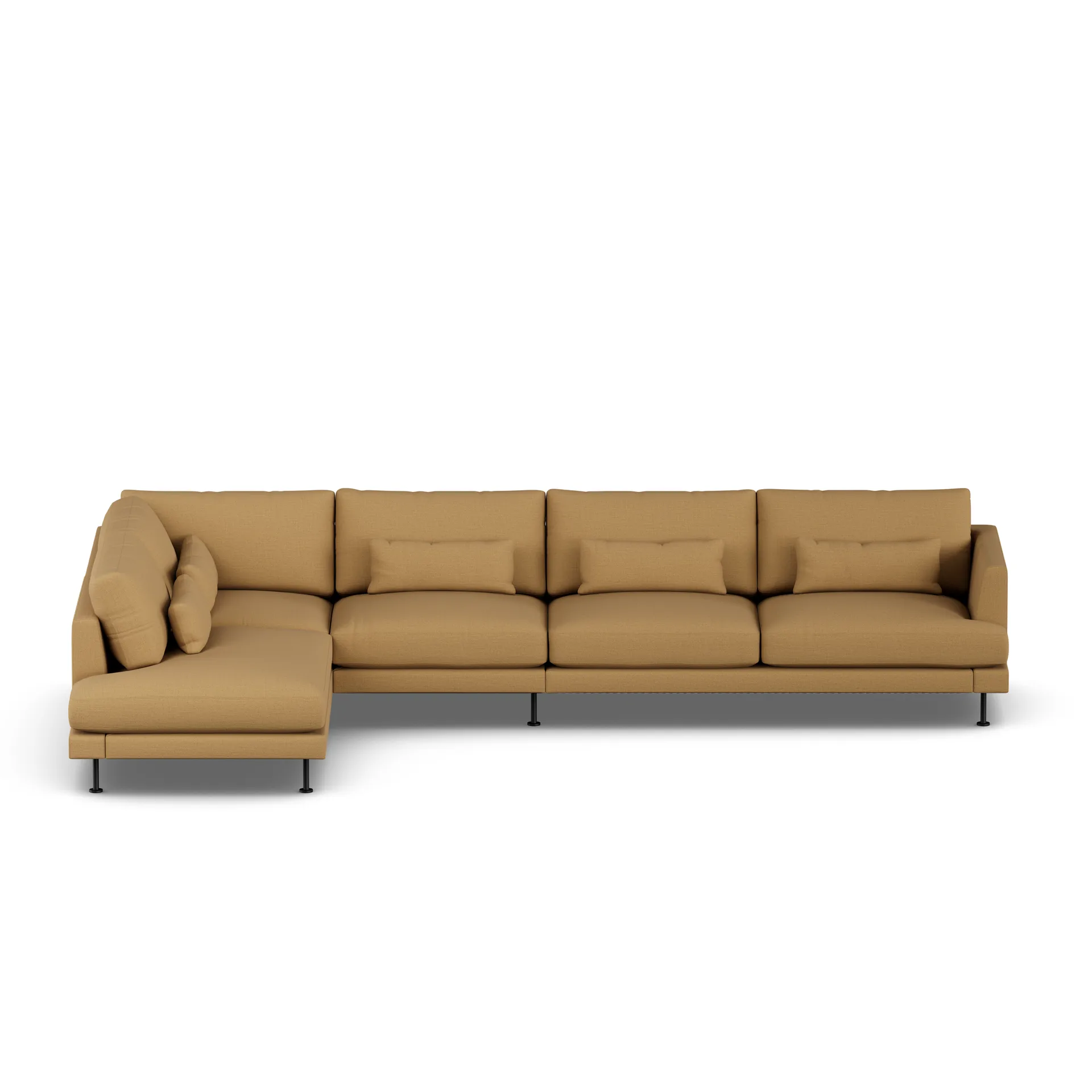 Bredhult sofa, Same Ochre 6676-black steel, 4-seater B2 1898