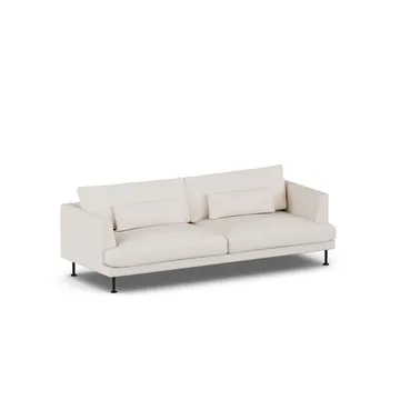 Bredhult sofa - Same Off White 6671-black steel, 3-seater - 1898