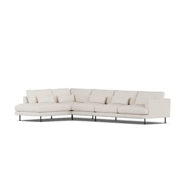 Bredhult sofa - Same Off White 6671-black steel, 4-seater B2 - 1898