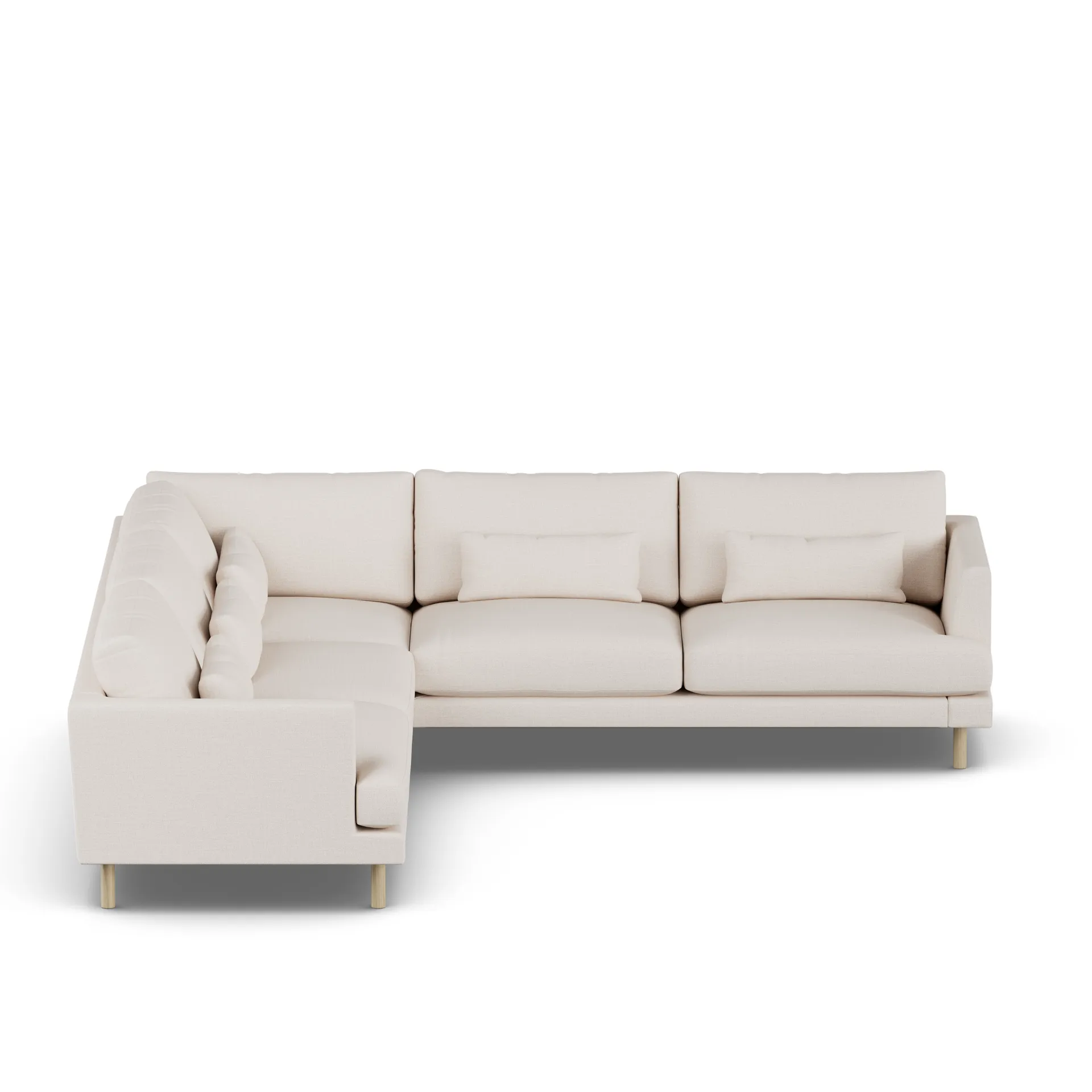 Bredhult sofa, Same Off White 6671-white-oiled oak, corner sofa F 1898