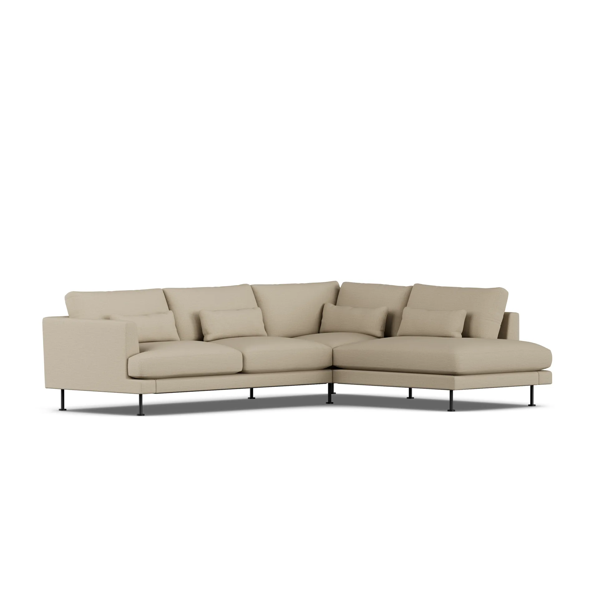 Bredhult sofa, Same Sand 6672-black steel, 3-seater A1 1898