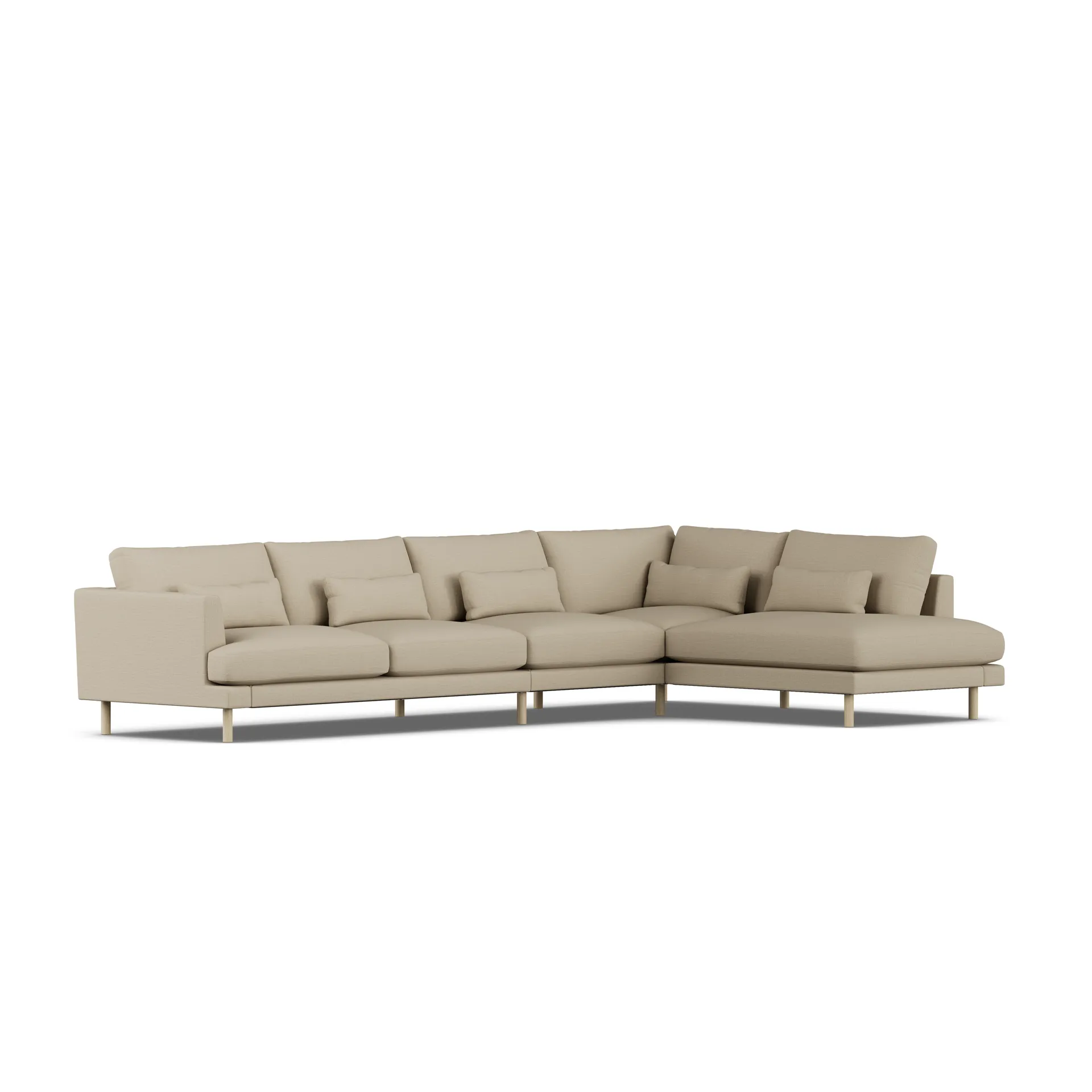 Bredhult sofa, Same Sand 6672-white-oiled oak, 4-seater B1 1898