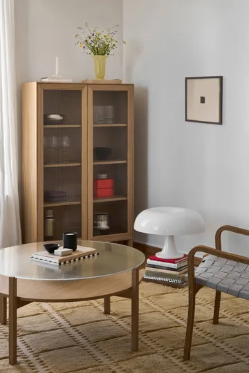 Lid display cabinet - White pigmented oak - 1898