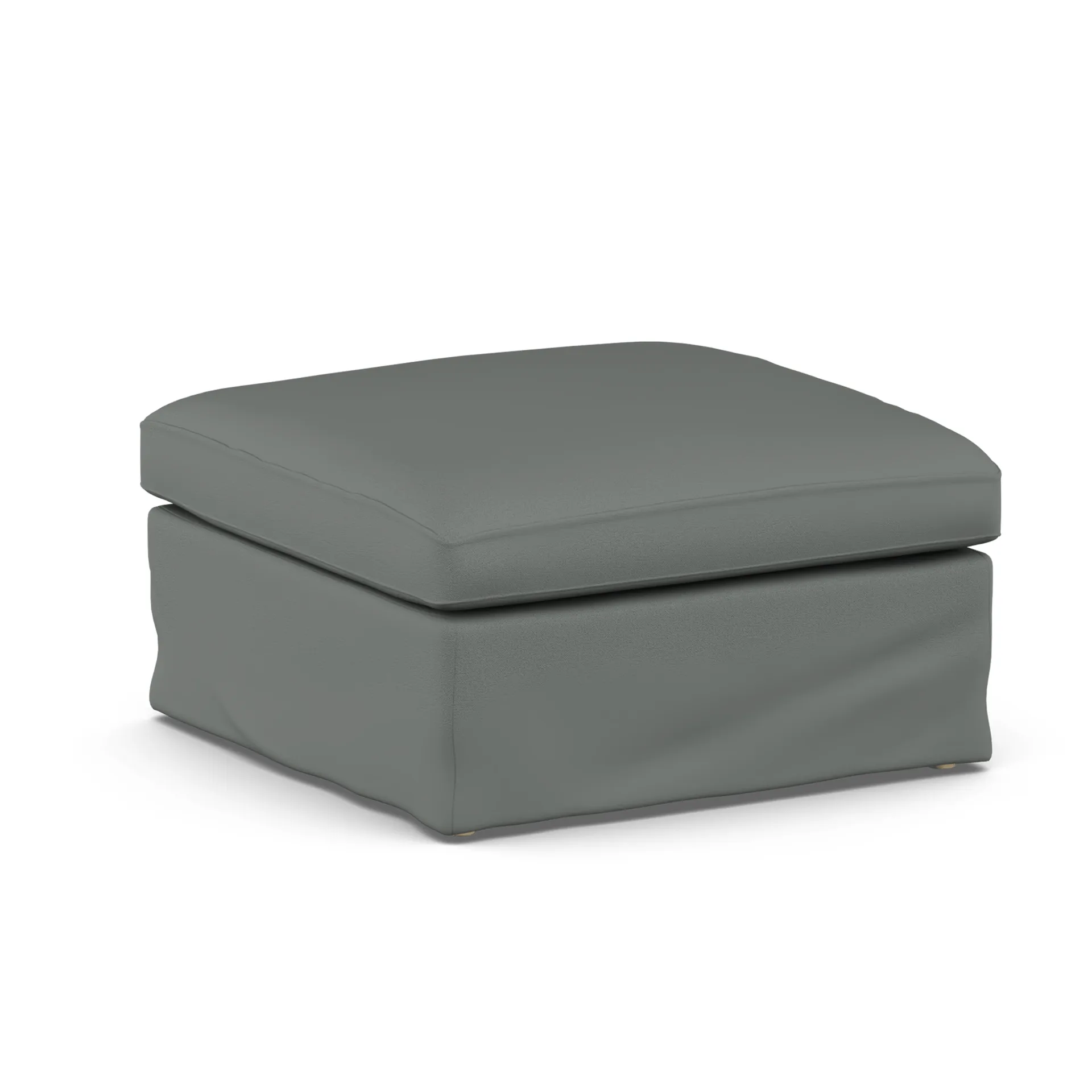 Linnevik footstool, Caleido Grey 1240-white-oiled oak, with skirt 1898