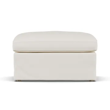 Linnevik footstool - Jump Off White 1954-white-oiled oak, with skirt - 1898