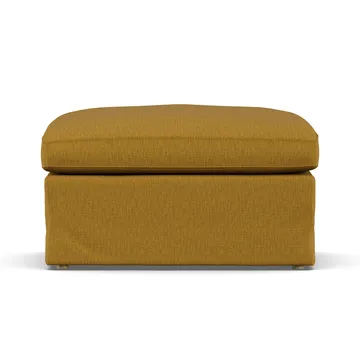 Linnevik footstool - Luiza Mustard 3972-white-oiled oak, with skirt - 1898