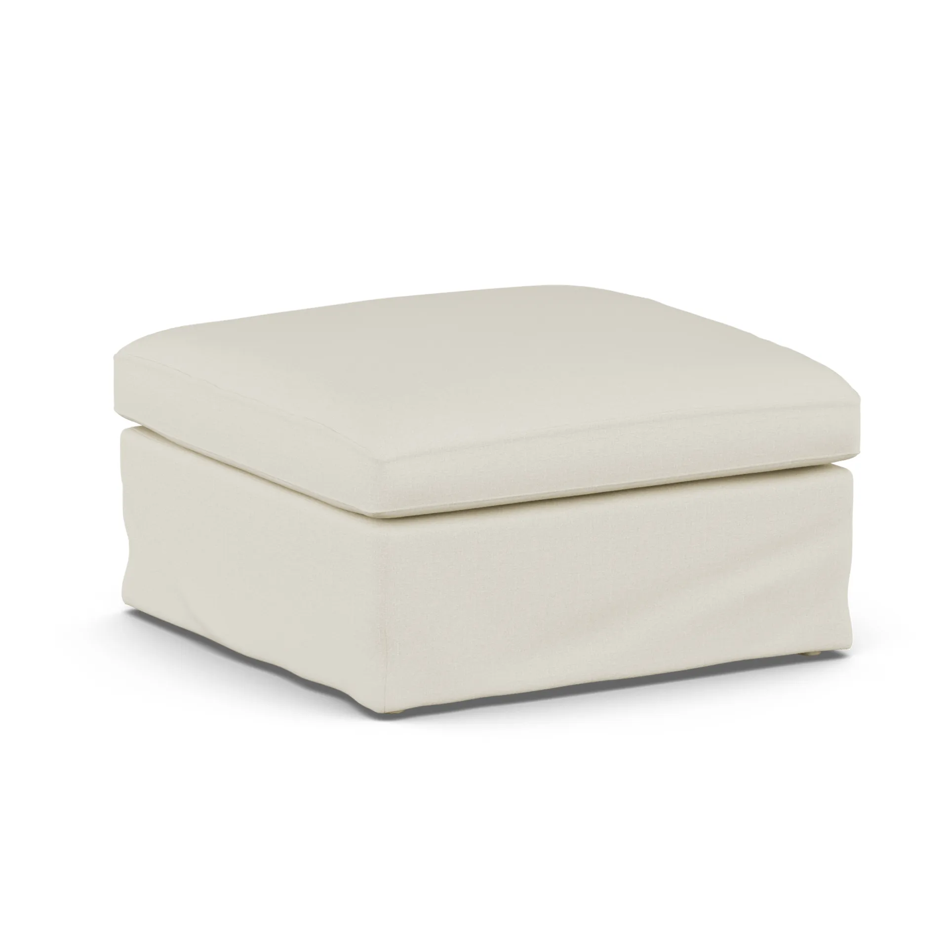Linnevik footstool, Oslo Nature 1540-white-oiled oak, with skirt 1898