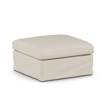 Linnevik footstool - Same Beige 6670-white-oiled oak, with skirt - 1898