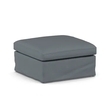 Linnevik footstool - Same Blue 6678-white-oiled oak, with skirt - 1898