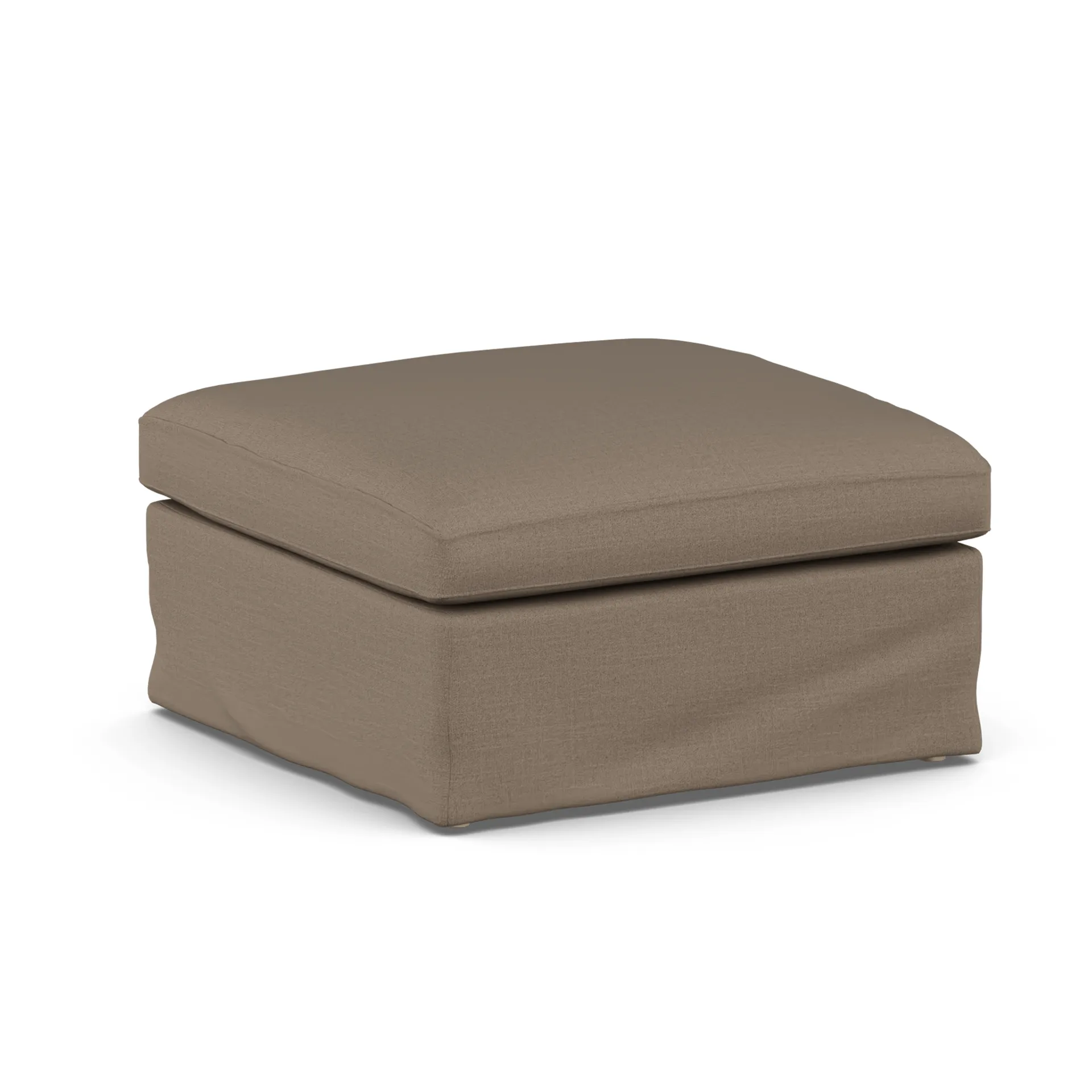 Linnevik footstool, Same Mole 6674-white-oiled oak, with skirt 1898