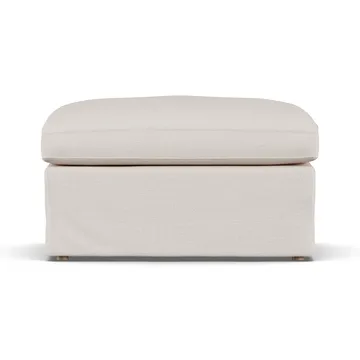 Linnevik footstool - Same Off White 6671-white-oiled oak, with skirt - 1898