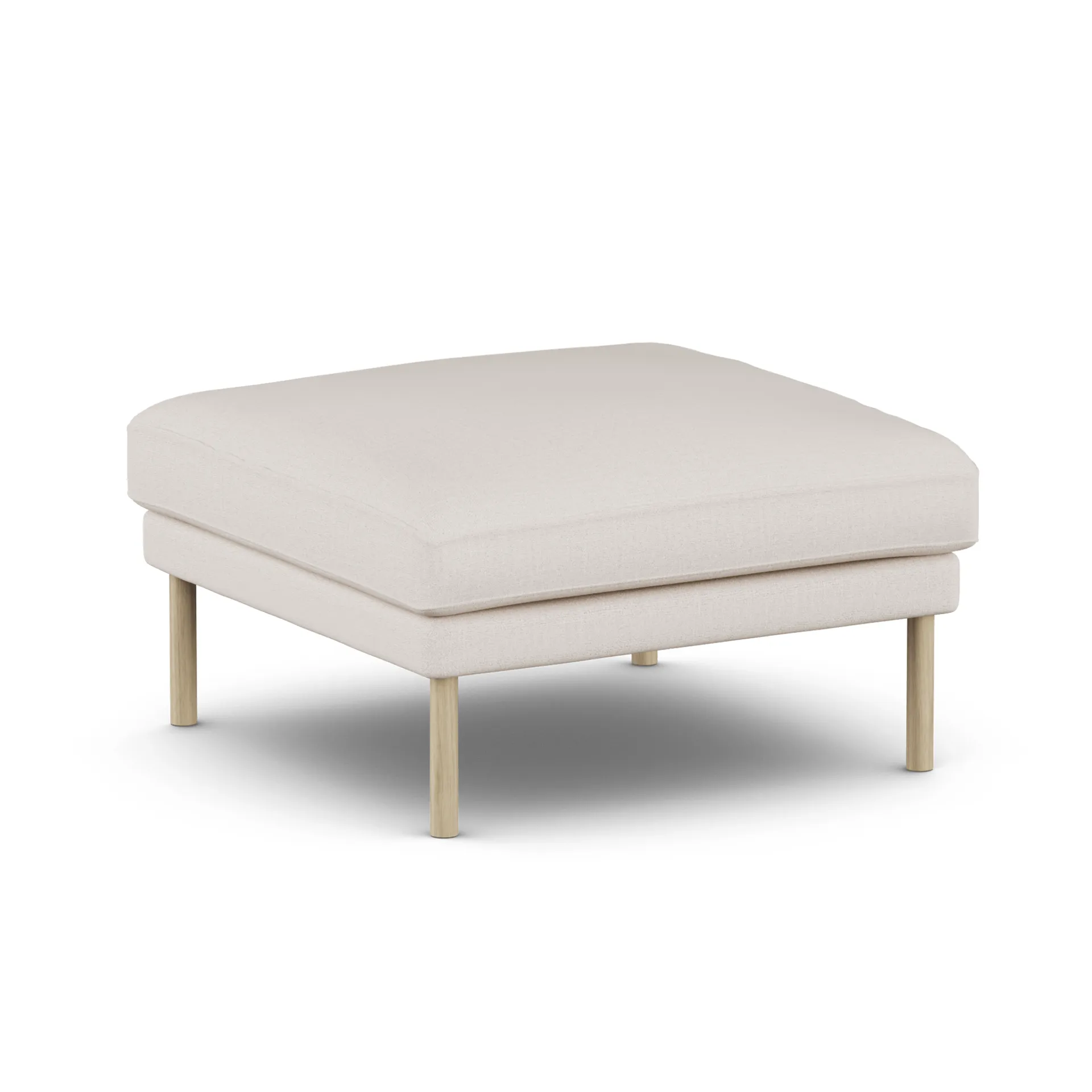Linnevik footstool, Same Off White 6671-white-oiled oak 1898