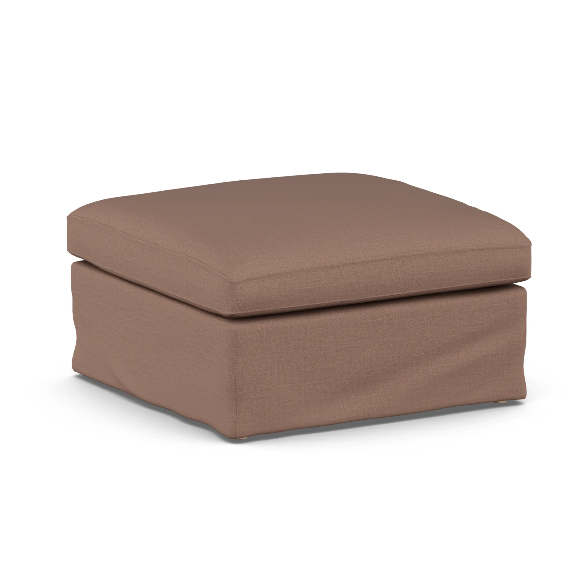 Linnevik footstool, Same Rust 6675-white-oiled oak, with skirt 1898