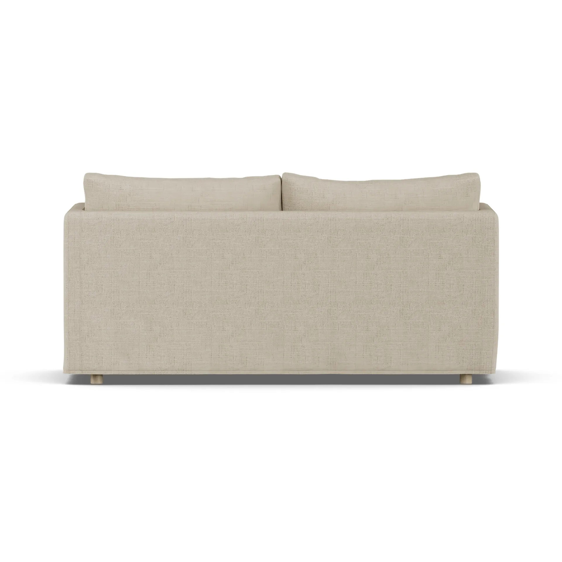 Linnevik sofa, Bern beige 0341-white-oiled oak, 2-seater, with skirt 1898
