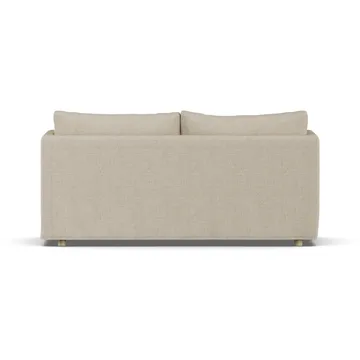 Linnevik sofa - Bern beige 0341-white-oiled oak, 2-seater, with skirt - 1898