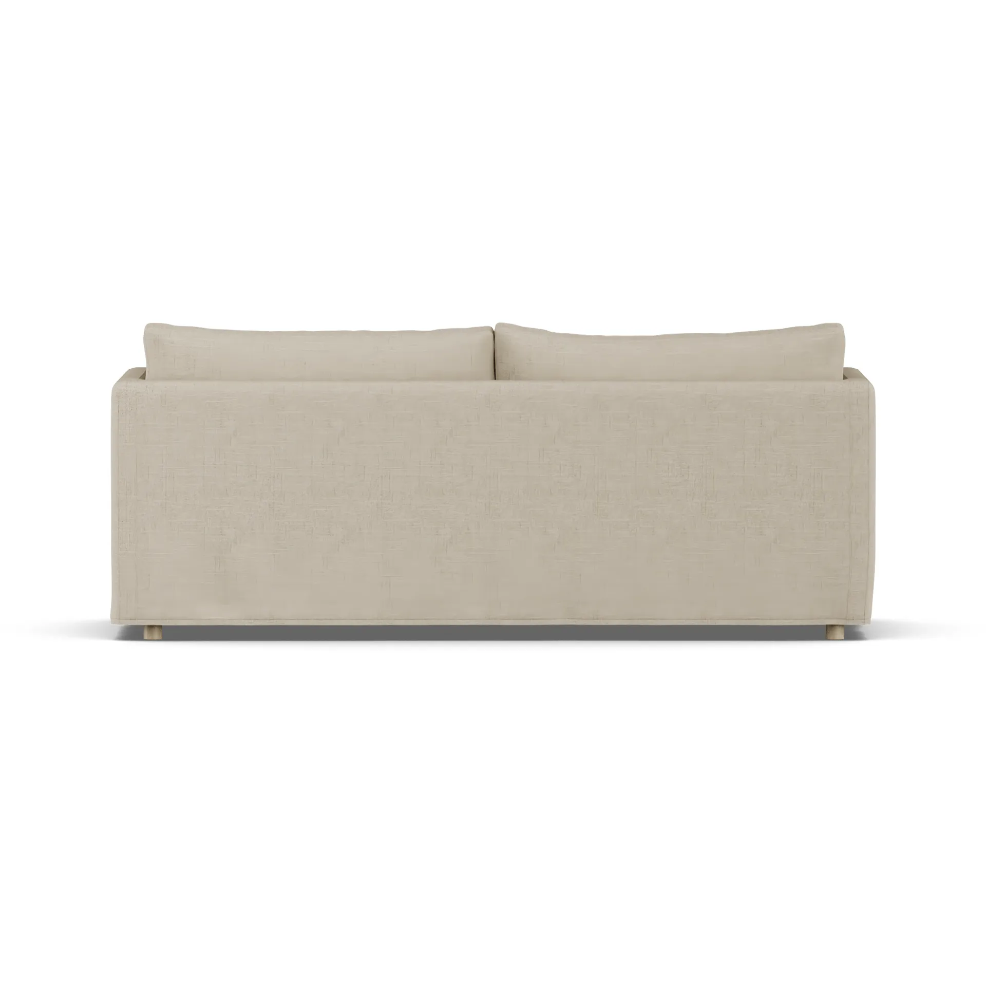 Linnevik sofa, Bern Beige 0341-white-oiled oak, 3-seater, with skirt 1898