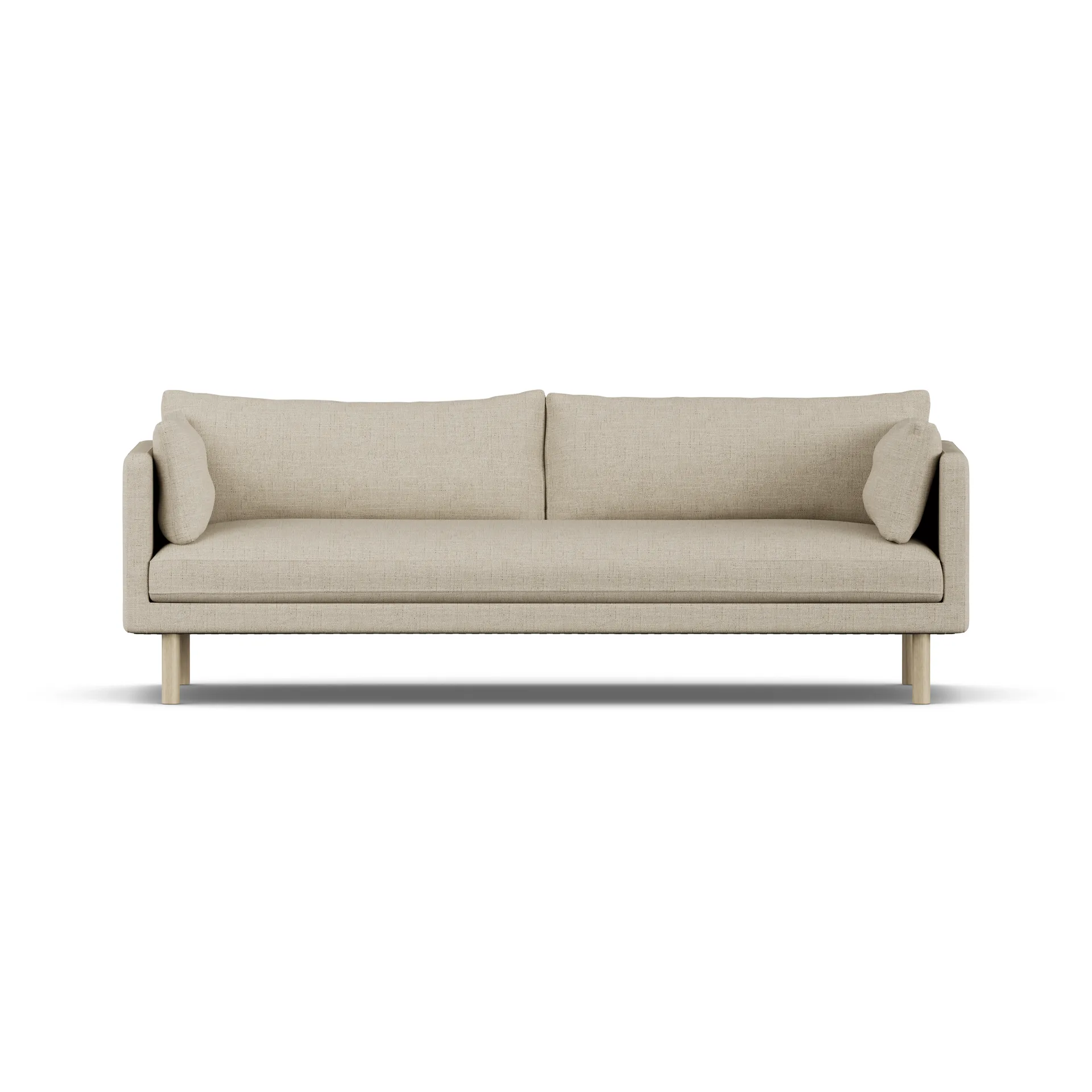 Linnevik sofa, Bern Beige 0341-white-oiled oak, 4-seater 1898