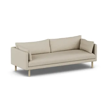 Linnevik sofa - Bern Beige 0341-white-oiled oak, 4-seater - 1898