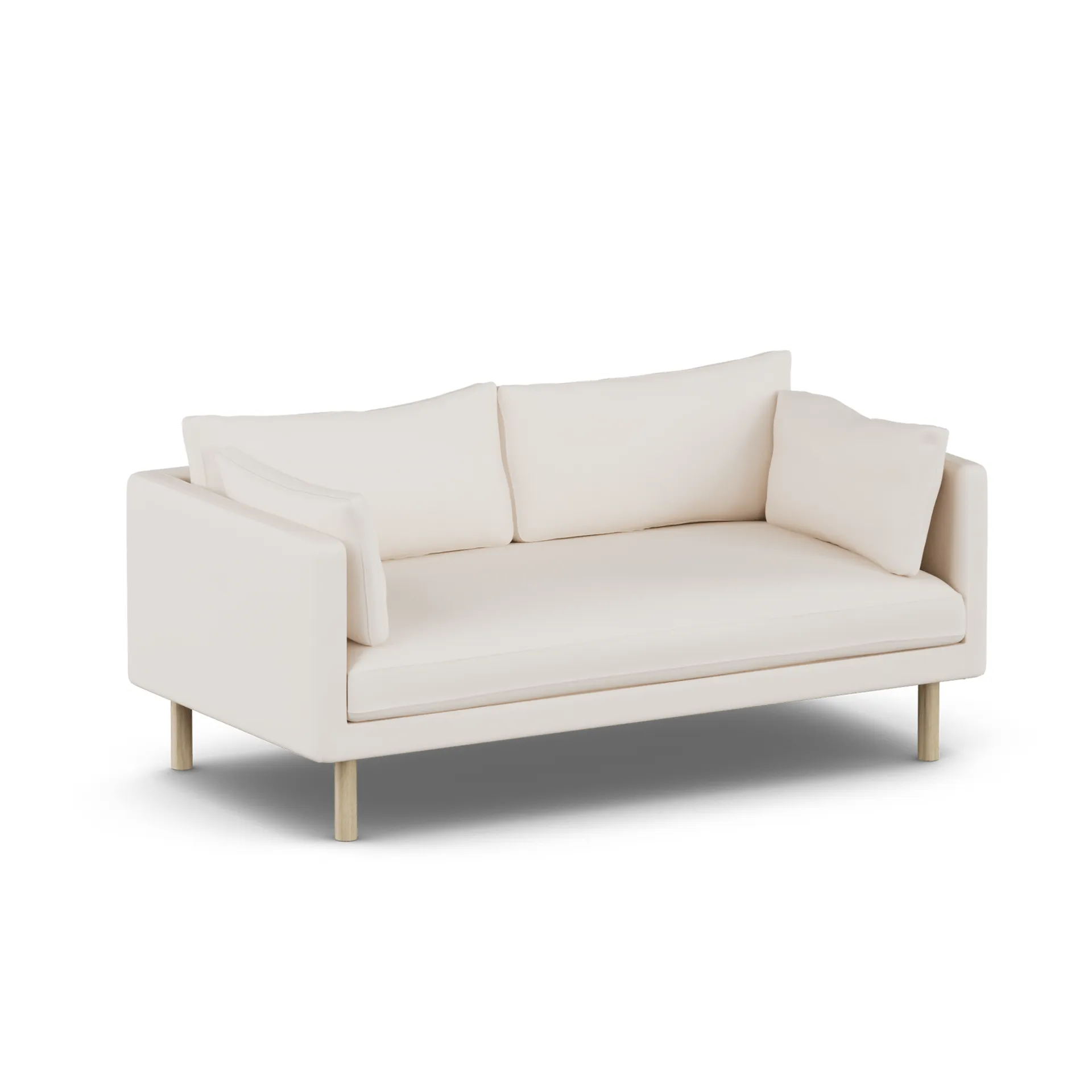Linnevik sofa, Caleido Beige 9600-white-oiled oak, 2-seater 1898