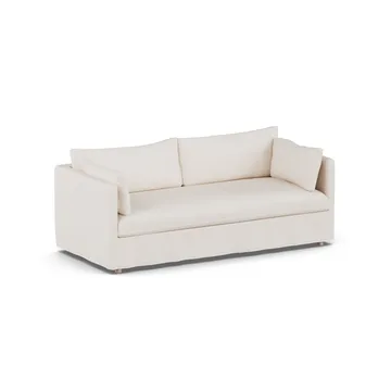 Linnevik sofa - Caleido beige 9600-white-oiled oak, 3-seater, with skirt - 1898
