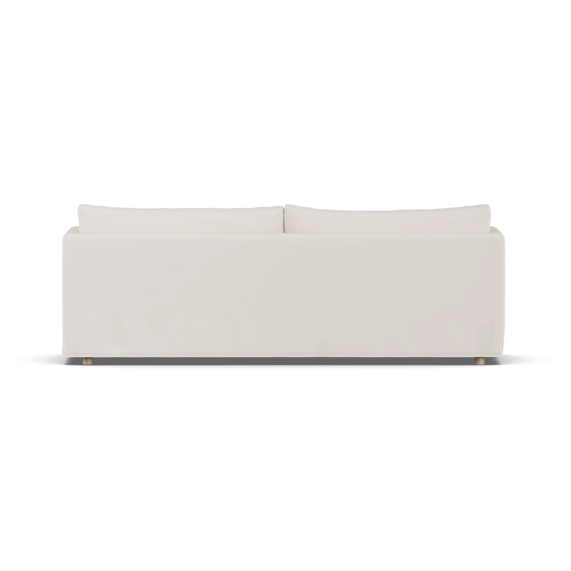 Linnevik sofa, Caleido beige 9600-white-oiled oak, 4-seater, with skirt 1898