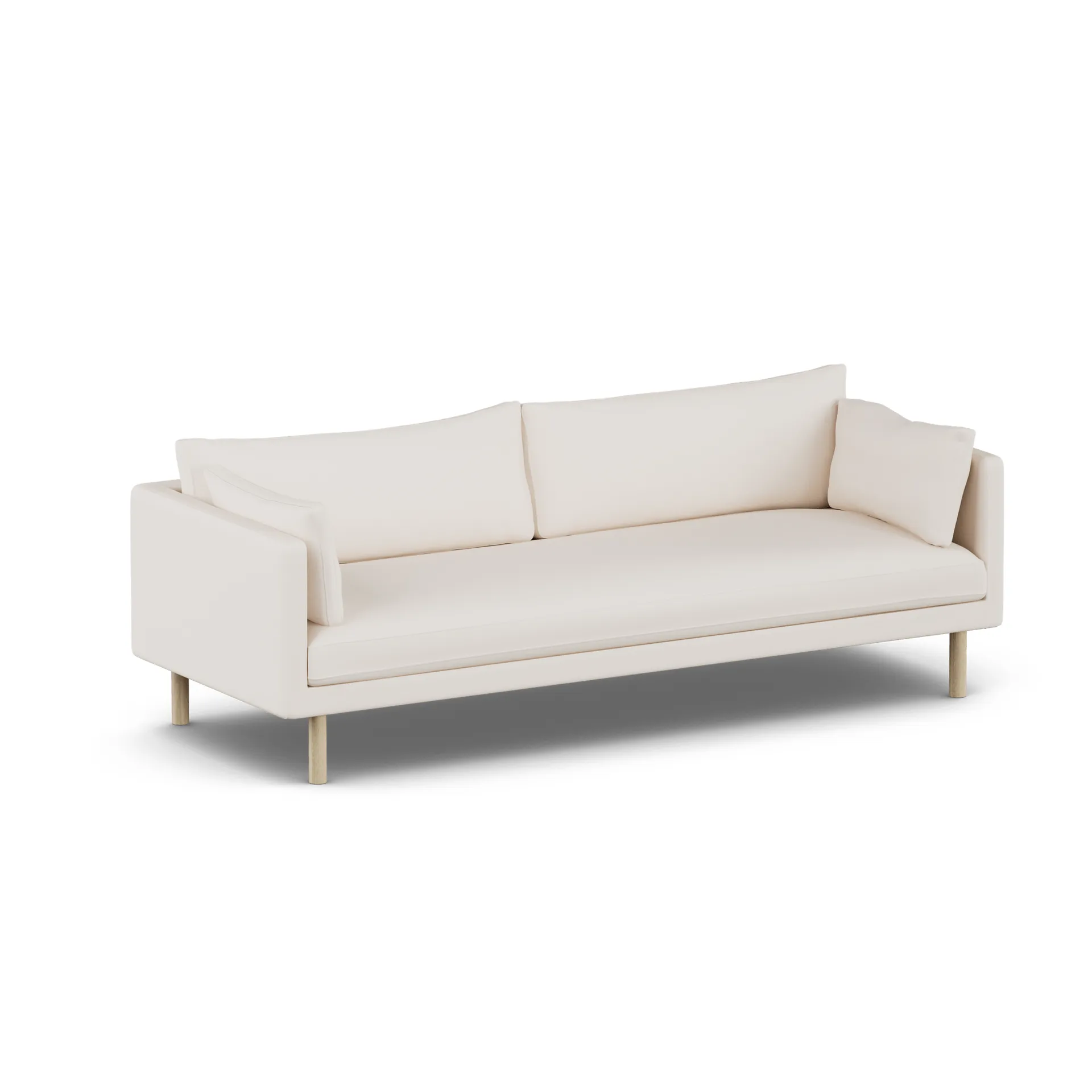 Linnevik sofa, Caleido Beige 9600-white-oiled oak, 4-seater 1898