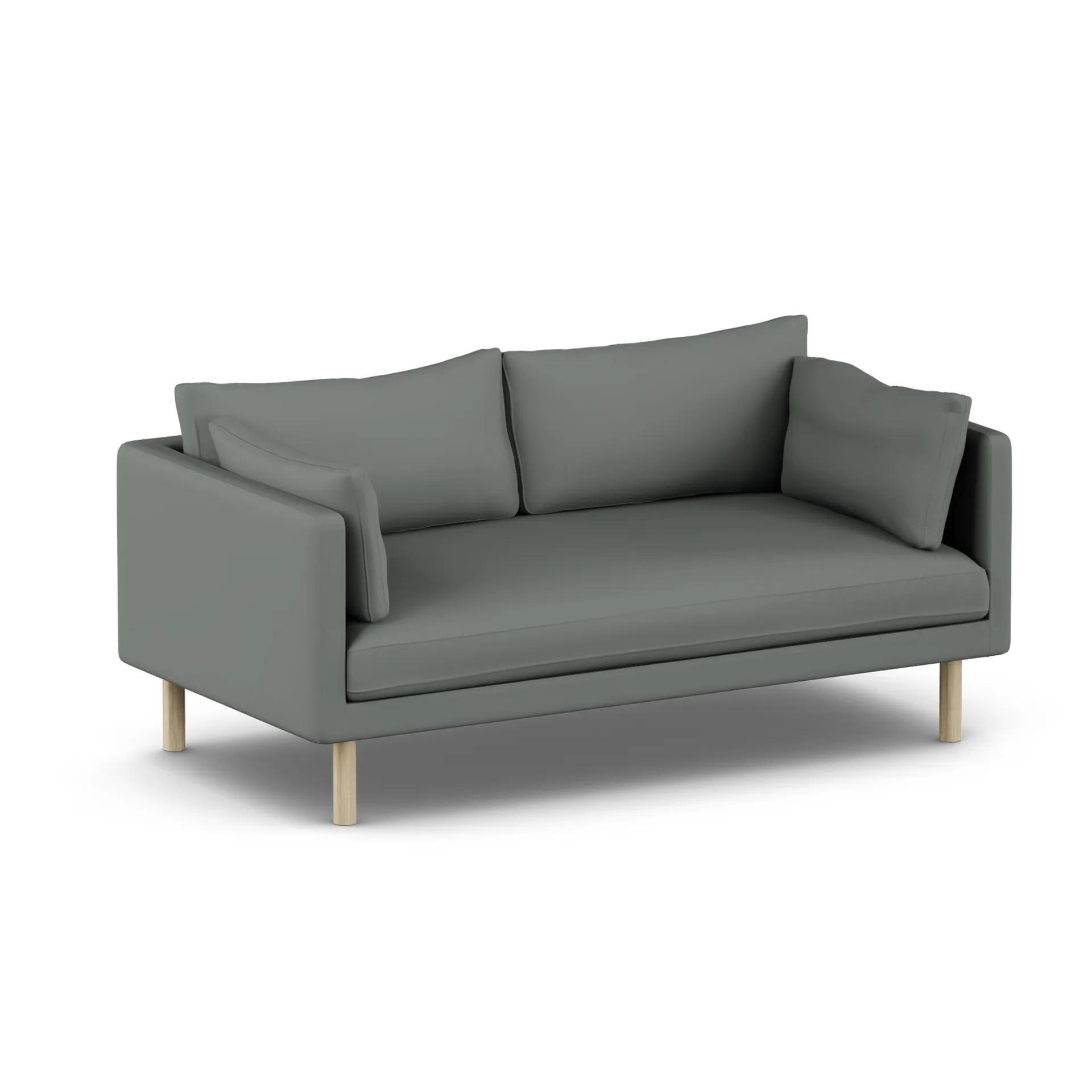 Linnevik sofa, Caleido Grey 1240-white-oiled oak, 2-seater 1898