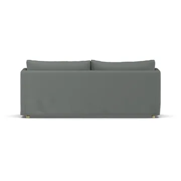 Linnevik sofa - Caleido Grey 1240-white-oiled oak, 3-seater, with skirt - 1898