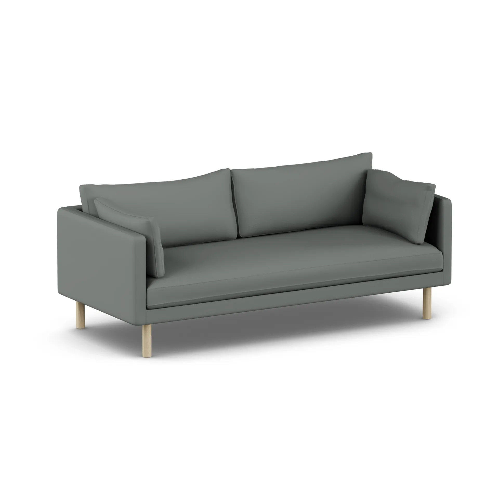 Linnevik sofa, Caleido Grey 1240-white-oiled oak, 3-seater 1898