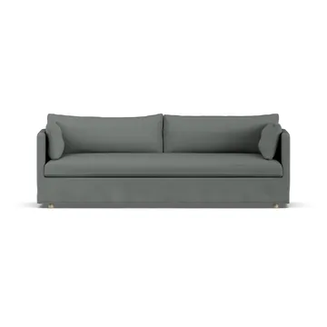 Linnevik sofa - Caleido grey 1240-white-oiled oak, 4-seater, with skirt - 1898