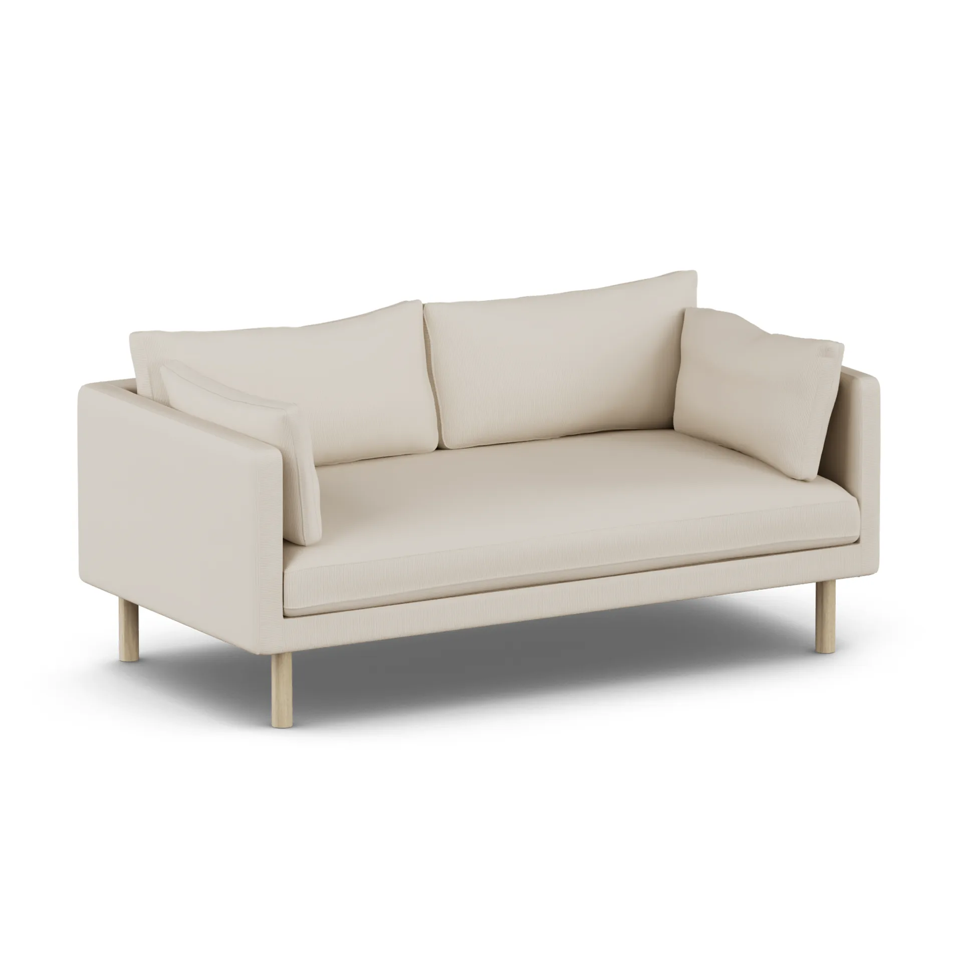 Linnevik sofa, Jump Beige 1956-white-oiled oak, 2-seater 1898