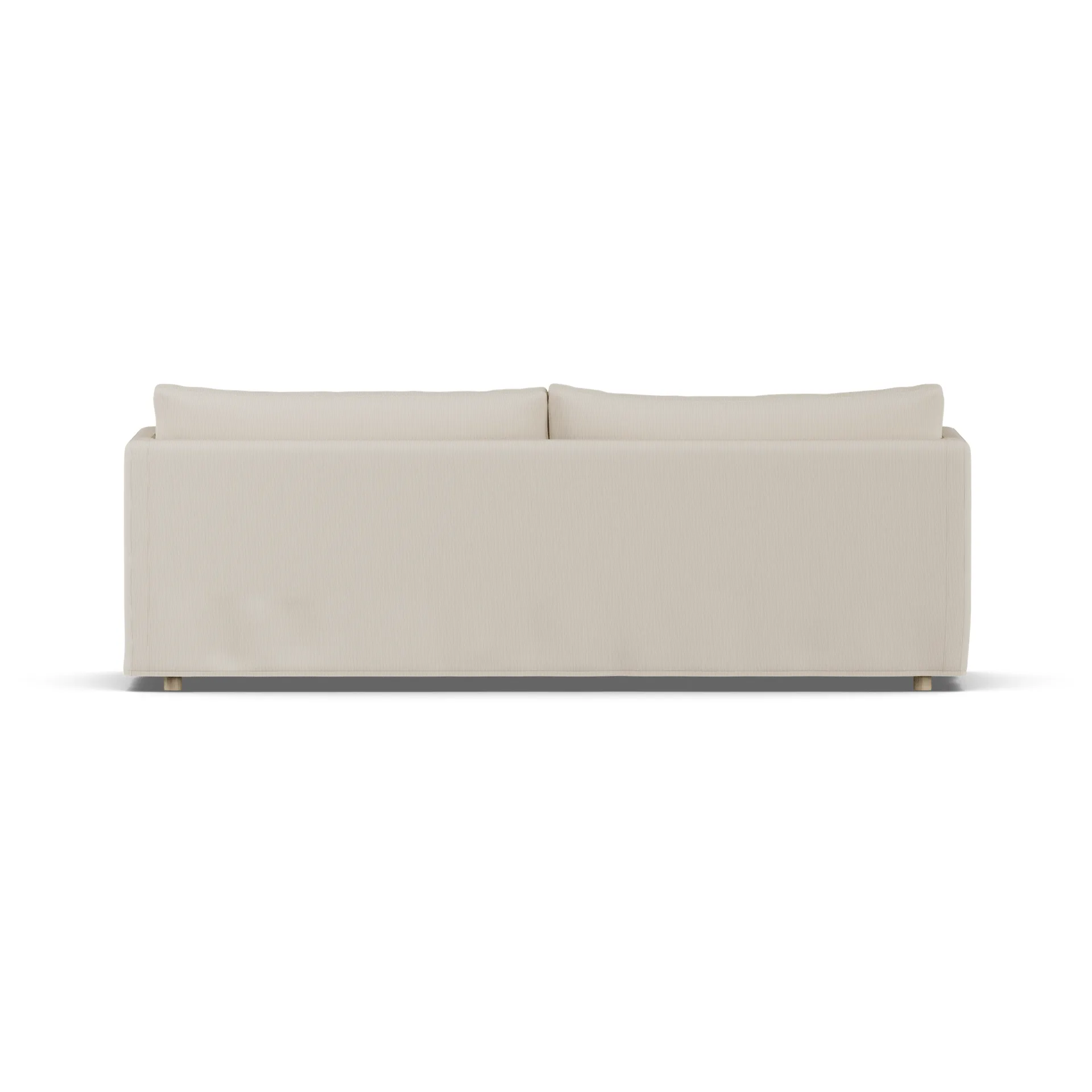 Linnevik sofa, Jump Beige 1956-white-oiled oak, 4-seater, with skirt 1898