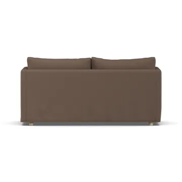 Linnevik sofa - Jump brown 1955-white-oiled oak, 2-seater, with skirt - 1898