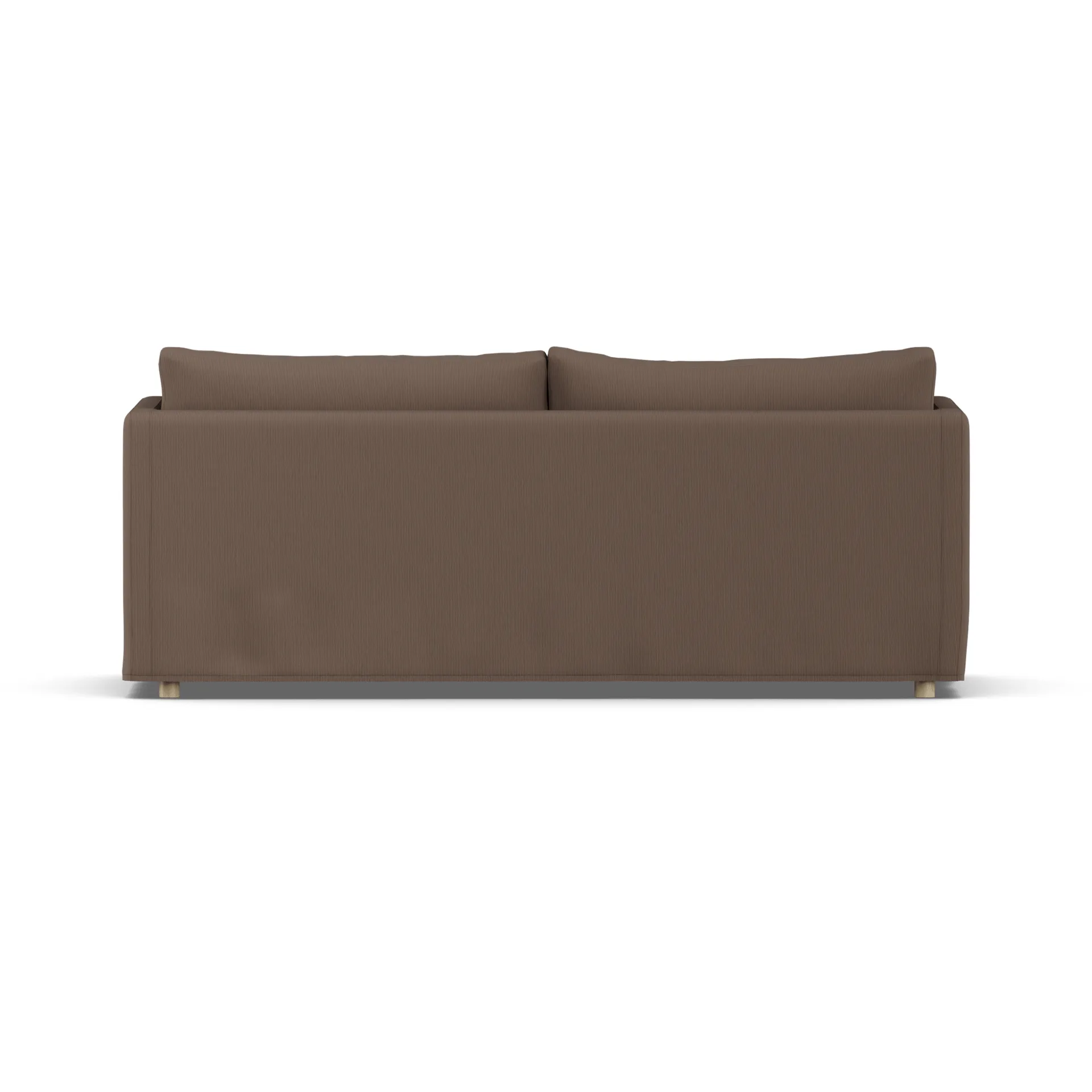 Linnevik sofa, Jump brown 1955-white-oiled oak, 3-seater, with skirt 1898