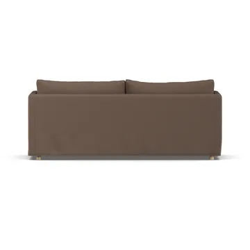 Linnevik sofa - Jump brown 1955-white-oiled oak, 3-seater, with skirt - 1898