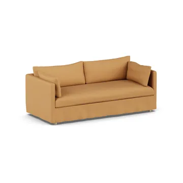 Linnevik sofa - Jump Honey 1959-white-oiled oak, 3-seater, with skirt - 1898
