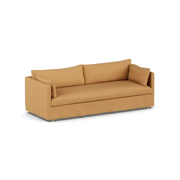 Linnevik sofa - Jump honey 1959-white-oiled oak, 4-seater, with skirt - 1898