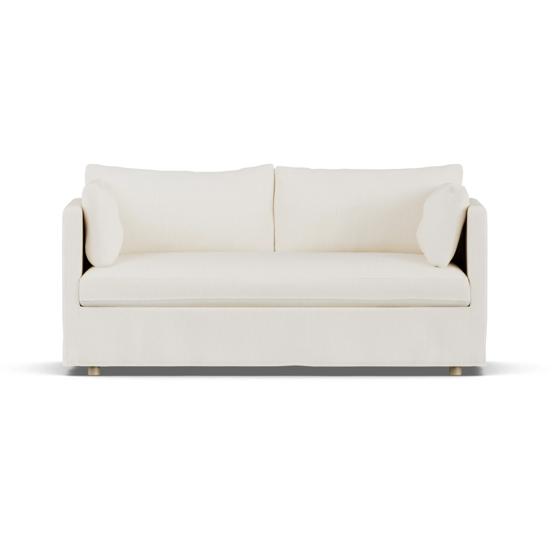 Linnevik sofa, Jump off white 1954-white-oiled oak, 2-seater, with skirt 1898