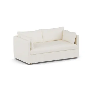 Linnevik sofa - Jump off white 1954-white-oiled oak, 2-seater, with skirt - 1898